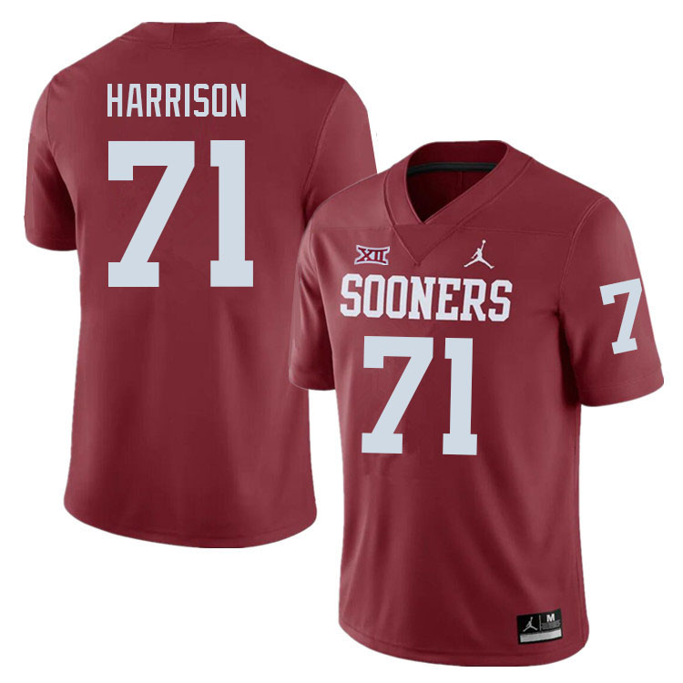 Oklahoma Sooners #71 Anton Harrison College Football Jerseys Sale-Crimson